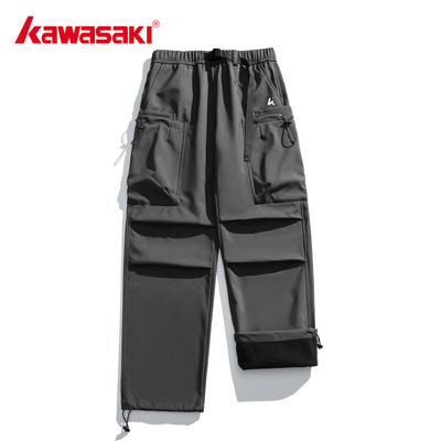 川崎正品防泼水冲锋裤冬季工装裤
