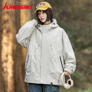 Kawasaki川崎森系轻户外运动服机能三合一防水保暖工装 夹克外套女