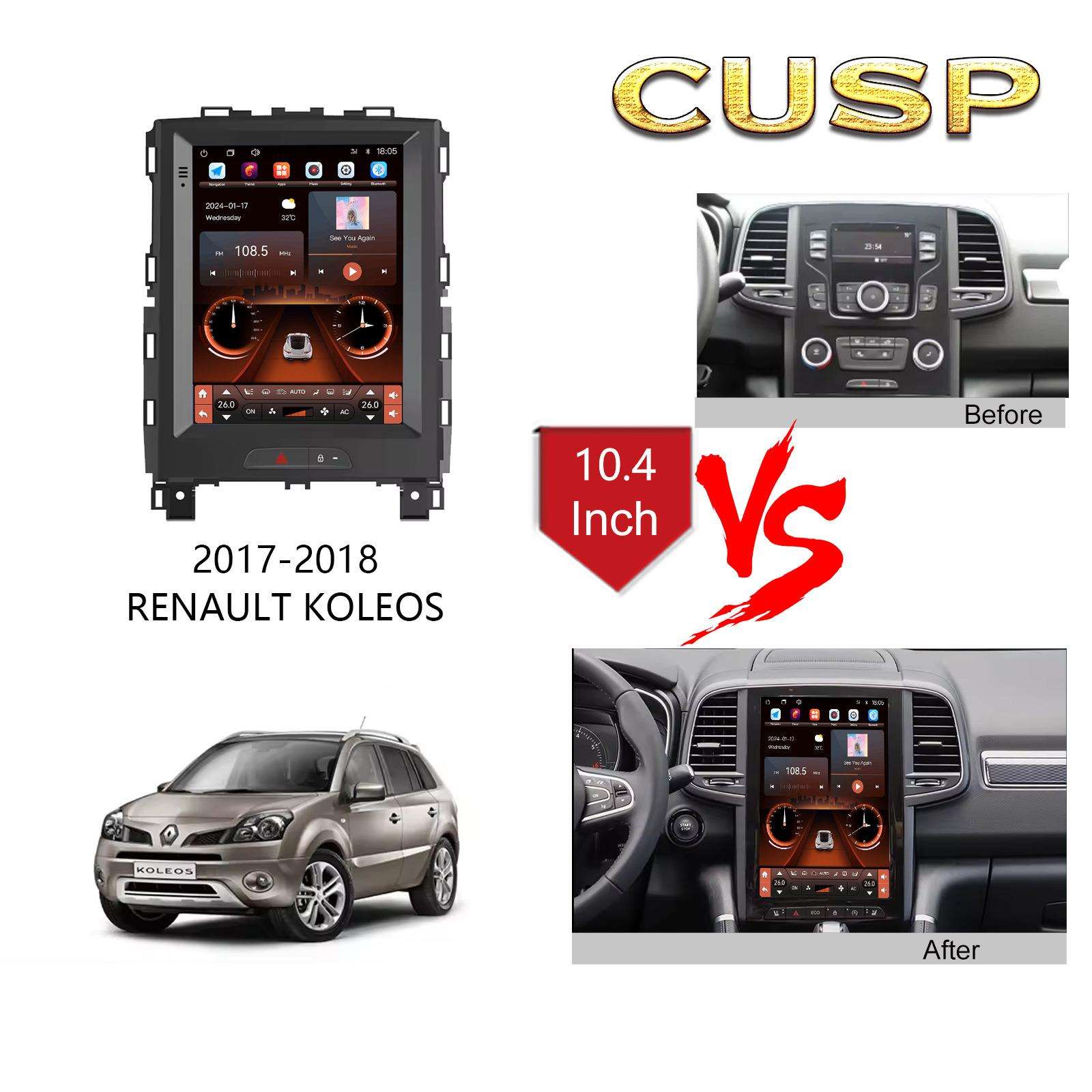 适用科雷傲(中高配)carplay大屏百变套框IPS+DSP音频+FM收音+AM