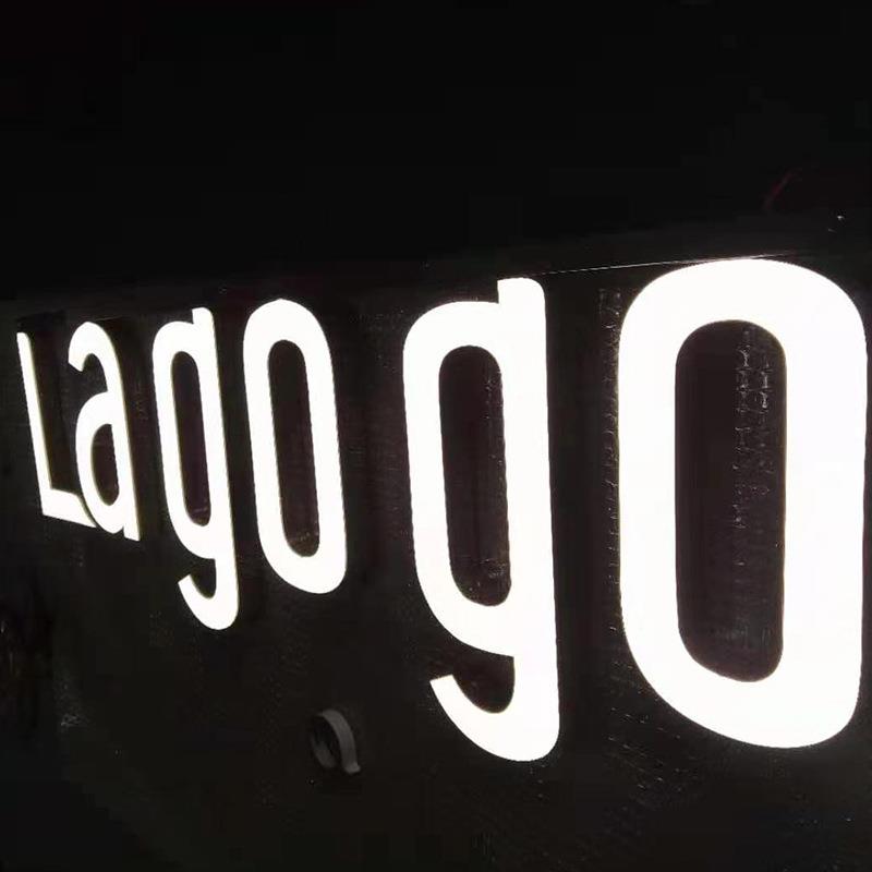 树脂发光字 logo招牌门头广告字迷你LED广告牌匾户外树脂字