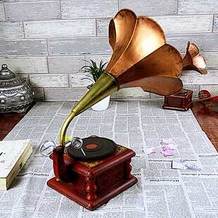 复古老式留声机模型摆件创意家居工艺品道具酒吧装饰品摆设饰品