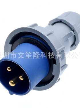 IEC309 16A公头转C13 2米 1.5平方 IP67防水工业插头车间纯铜线芯