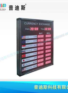 厂家直供1.2寸红色国外LED汇率利率屏 高亮数码屏电子银行利率表