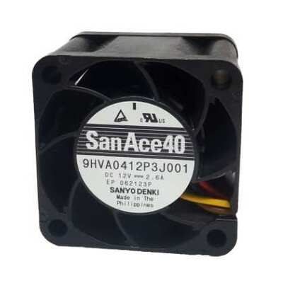 SanAce山洋4028直流9HVA0412P3J001高转速高风压12V轴流风扇PWMFG