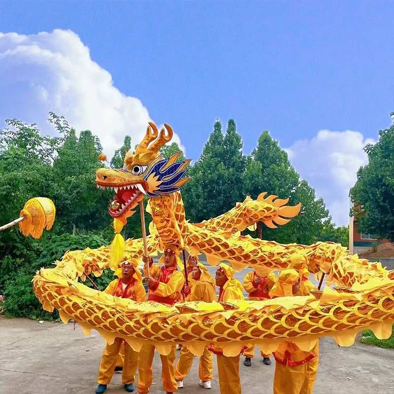 传统舞龙道具多人舞龙5节7节9节节日庙会民间活动庆典成人舞龙