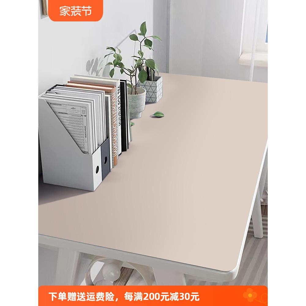桌面贴纸家具翻新膜自粘餐桌书子垫玻璃电脑厚茶几高级灰色改防水