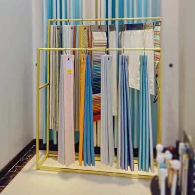 窗帘吊卡展示架家纺布艺布料样品色卡面料小样样本展会陈列展架