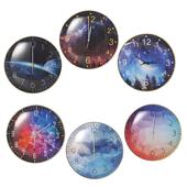 12寸玻璃挂钟家居客厅餐厅墙壁装 饰钟静音电子工艺钟壁钟1280