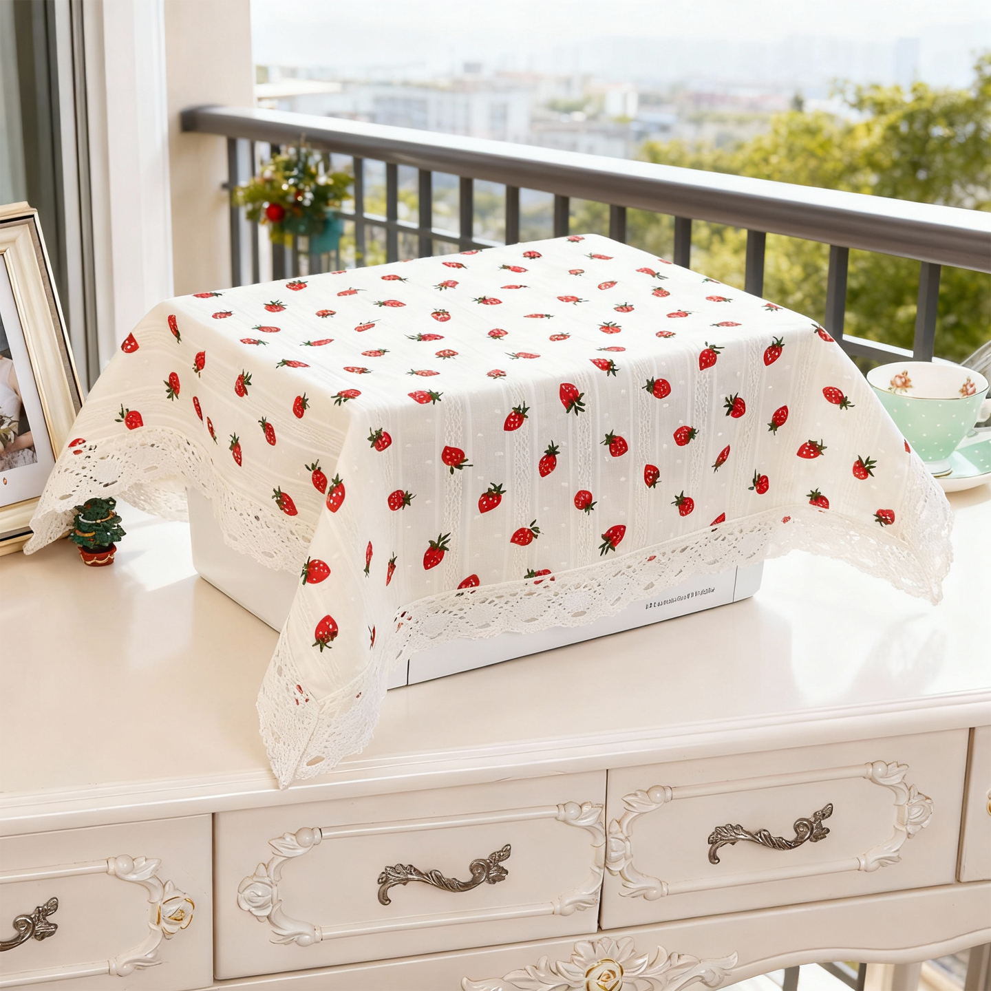 床头柜盖布垫子简约田园卧室小桌布轻奢音响微波炉防尘罩新款桌布