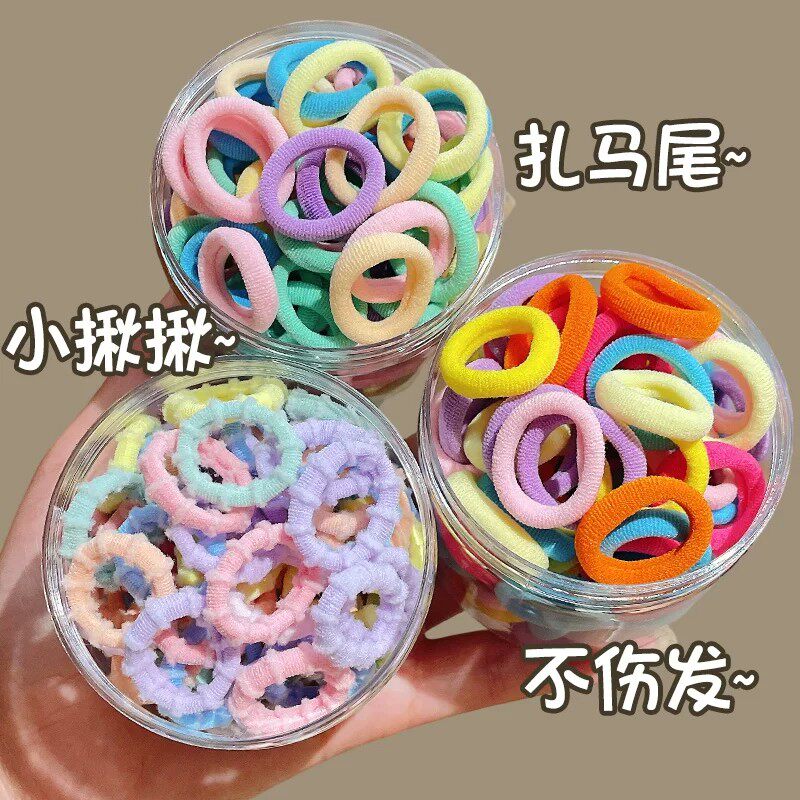 儿童彩色橡皮筋女童发圈扎发毛巾圈小女孩高弹耐用不伤发宝宝头绳