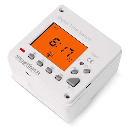 TM617-2智能背光大屏幕时控开关定时器面板安装导轨安装通用 220V