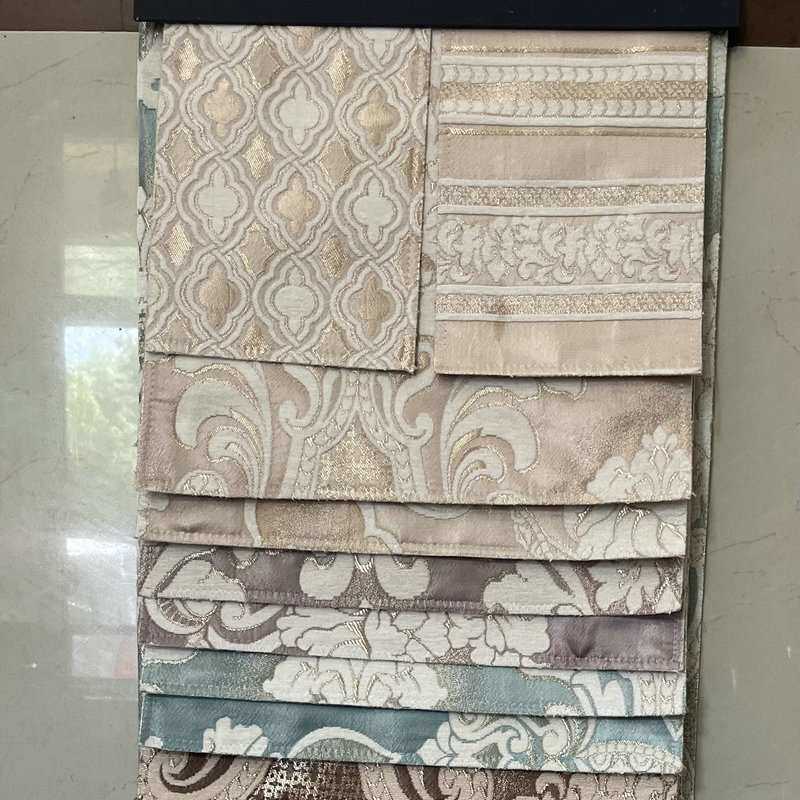 高档精品提花美式沙发布窗帘布抱枕布装饰布涤纶面料展示用具