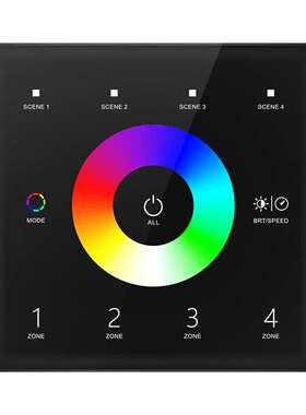 4区 AC100-240V RGB DMX主控触摸面板 T13