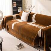 2025新款 通用氛围感沙发毯垫加厚防猫抓雪尼尔沙发盖布 沙发巾四季