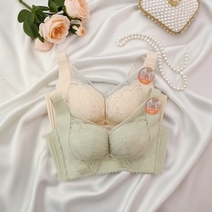 香蜜闺秀52312020按摩杯A B杯无钢圈聚拢蚕丝里料收副乳调整文胸