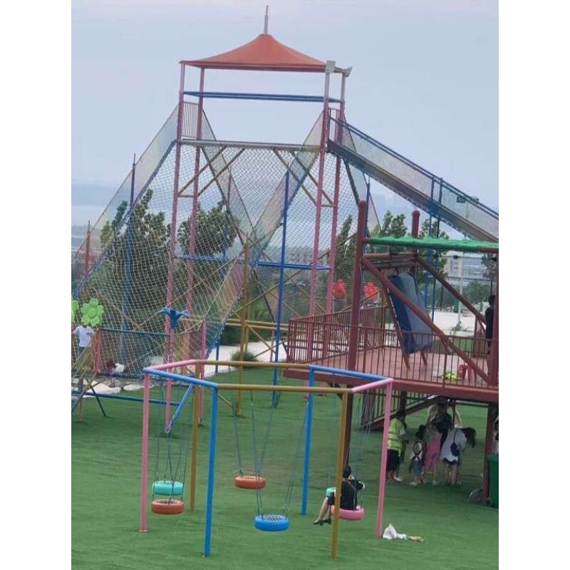 厂家直销设计滑世界设备乐园飞天无动力娱乐幼儿园滑翔攀爬滑梯
