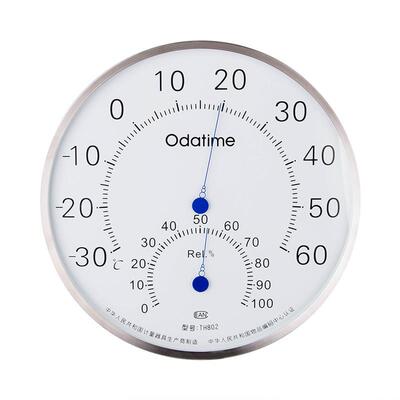 欧达时TH802大直径不锈钢直径25CM超大时尚室内用高精度温湿度计
