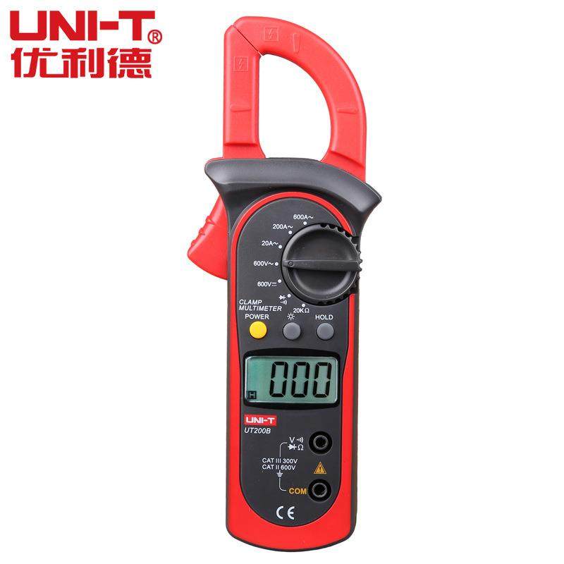 UNI-T优利德UT200A/UT200B数字钳形表 电压电流表温度电阻测量电