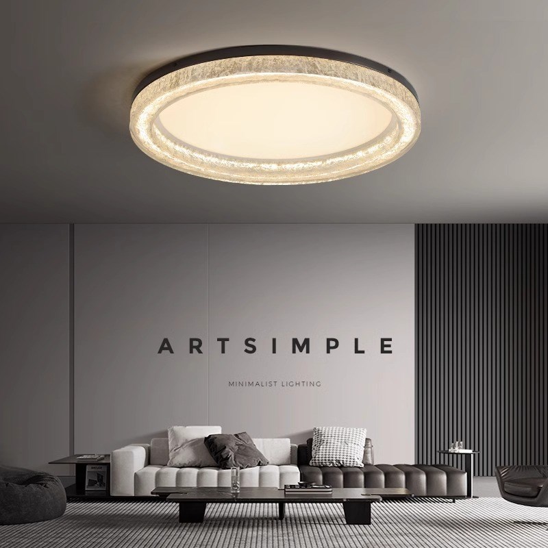 全铜意式极简客厅吸顶灯现代轻奢高级感大气客厅主灯全屋灯具套餐