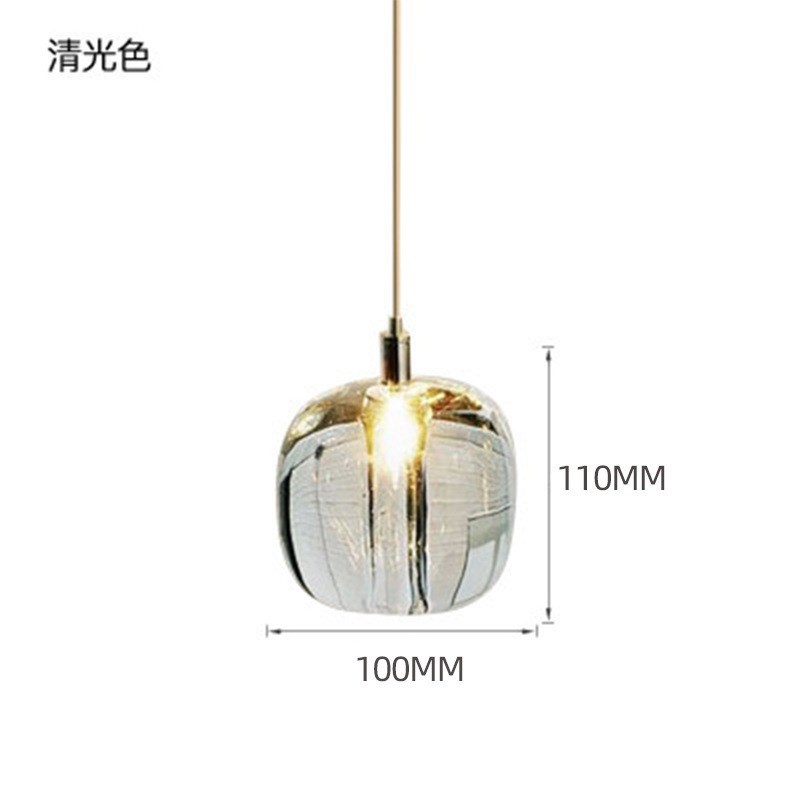 现代简约创意个性三头玻璃吊灯设计师床头款楼梯后餐厅吧台灯饰