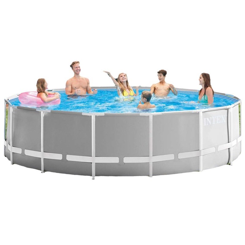 INTEX26732圆形支架儿童管架游泳池家用成人加厚洗澡养鱼水池户外