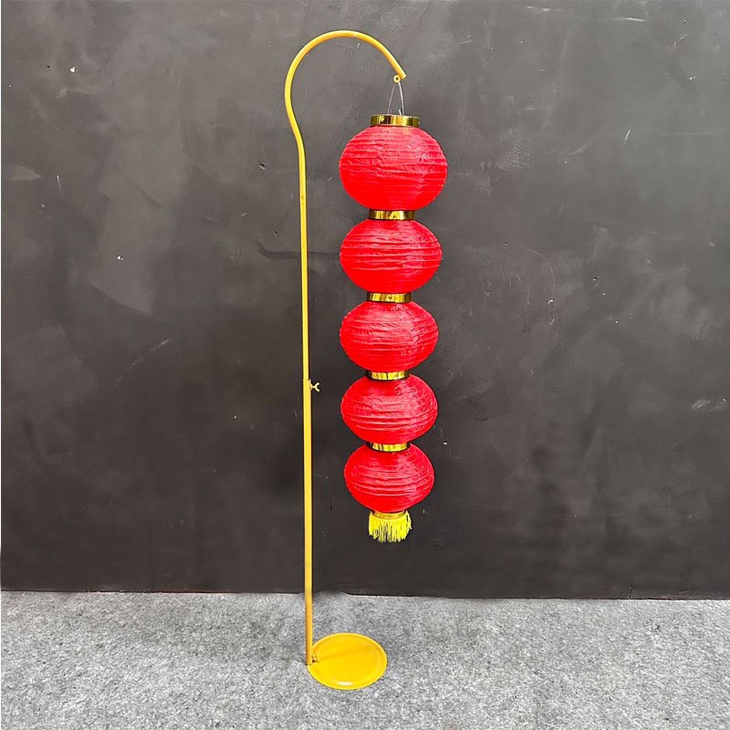 婚庆灯笼弯钩路引新款婚礼布置中国风宫灯仿古中式道具弯钩路引架