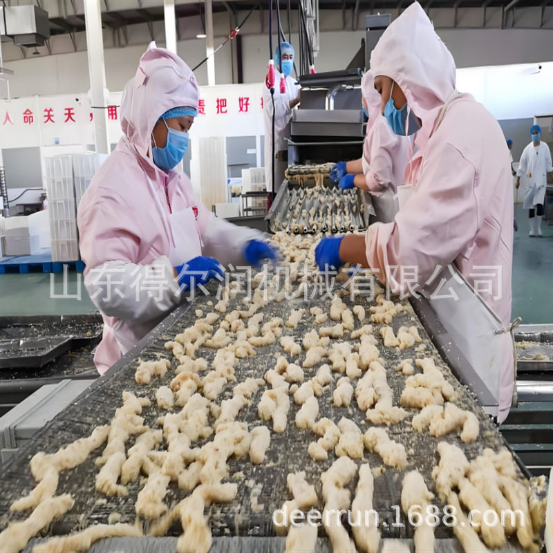 新式小酥肉油炸流水线 手工小酥肉预炸机 不回卷肉 出成率高