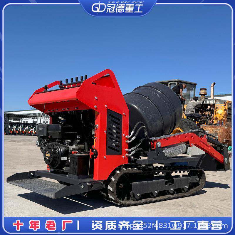 全地形履带混凝土罐车 泥泞路段砂浆搅拌车 小型水泥运输车