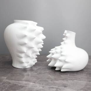 简约现代创意树脂刺猬花器样板间电视柜家居玄关客厅软装工艺品