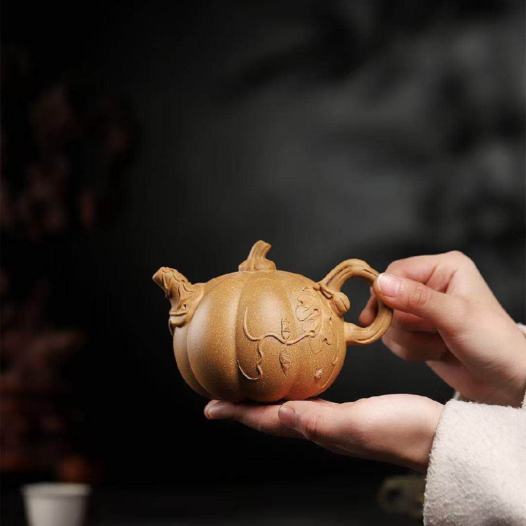 南瓜壶宜兴紫砂壶原矿老段泥匠心手制高档精美紫砂茶壶产地直销