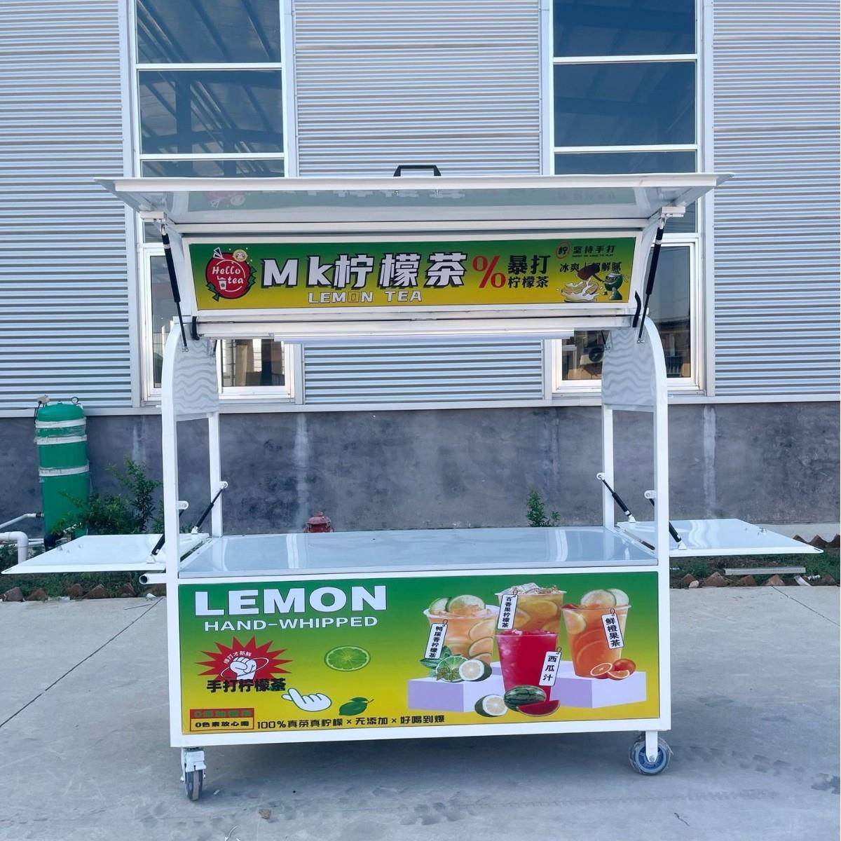欧翼门摆摊专用手推车小摊车促销台小摊位试吃展示台桌便携式