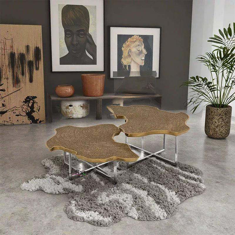 意式不锈钢茶几轻奢高级感客厅家用不规则蚀刻茶桌创意亚克力茶台,节庆用品/礼品,新娘配件,淘宝优惠券,粉丝福利购,淘宝优惠卷