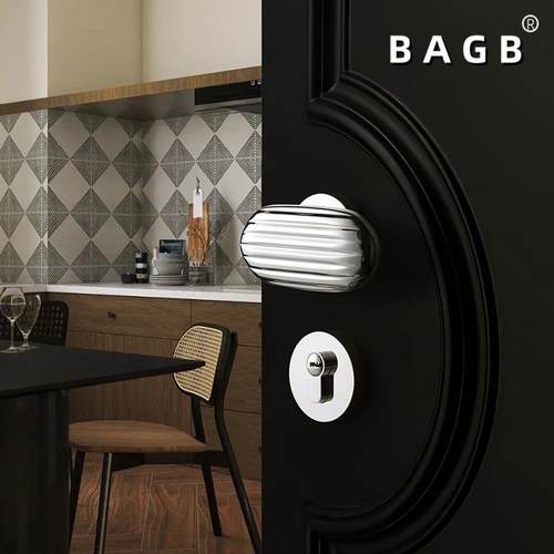 BAGB锁室内卧室个性门把手金色磁吸静音北欧轻奢现代房门创意门锁