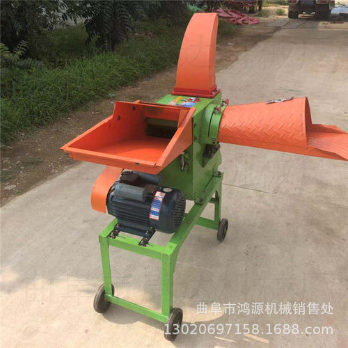 养殖牛羊小型铡草机麦秸牧草粉碎机家用型铡草机视频