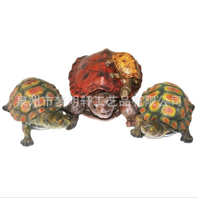 花园庭院草坪池塘水景装饰树脂动物模型仿真浮水乌龟漂浮流水摆件