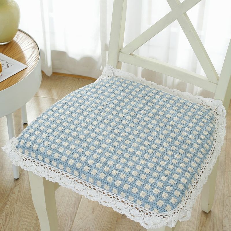 四季通用加厚简约马蹄形棉麻椅子垫防滑可拆洗坐垫家用久坐餐椅垫