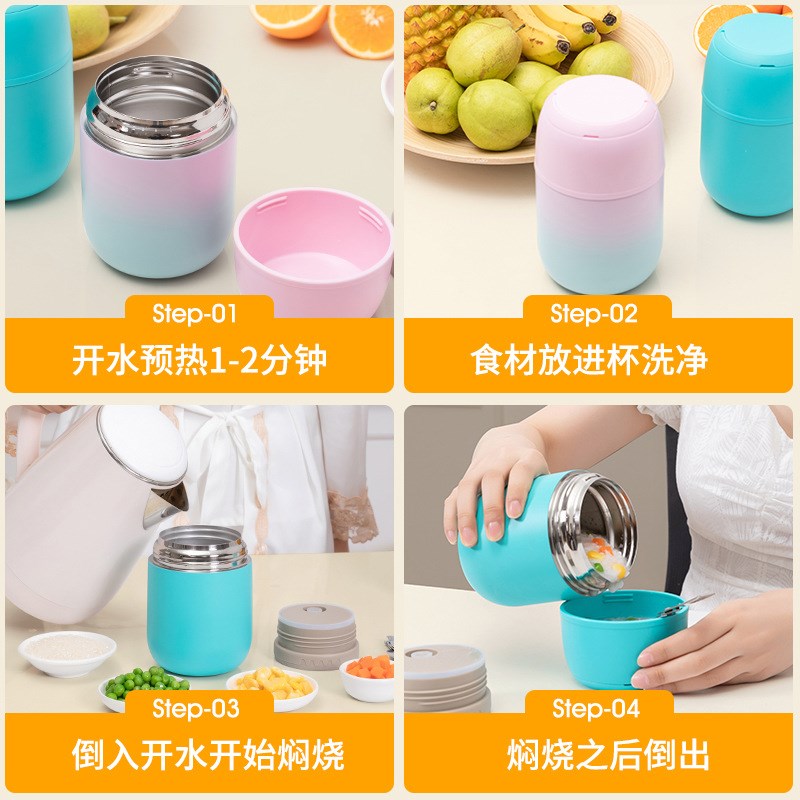 爆品手提大容量316不锈钢焖烧壶便携式饭盒保温汤壶闷烧杯罐