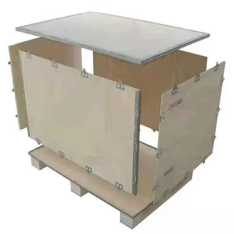 免熏蒸钢带包边卡扣组装物流打包设备运输可出口拆卸包装木箱