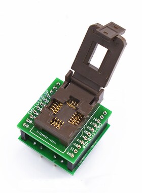 HMILU现货LCC18转DIP18烧录座镀金耐高温老化座1.27 IC测试座