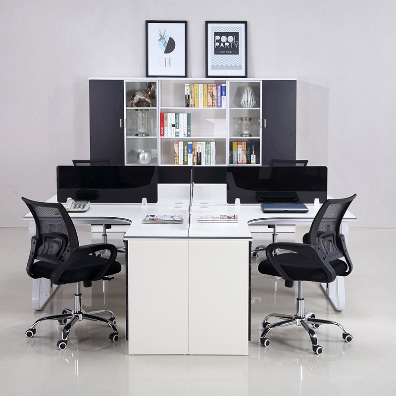 职员办公桌家具组合员工位 简约现代24人位钢架屏风电脑卡座