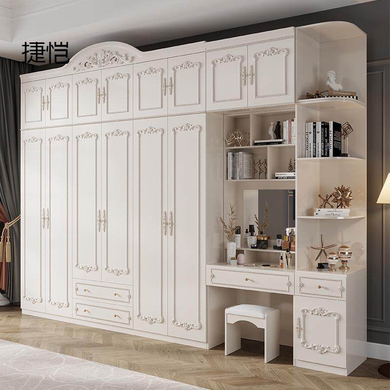 欧式衣柜雕花六门卧室木质经济型家用三四五开门简约现代大衣柜子,收纳整理,烫衣板及配件,淘宝优惠券,粉丝福利购,淘宝优惠卷