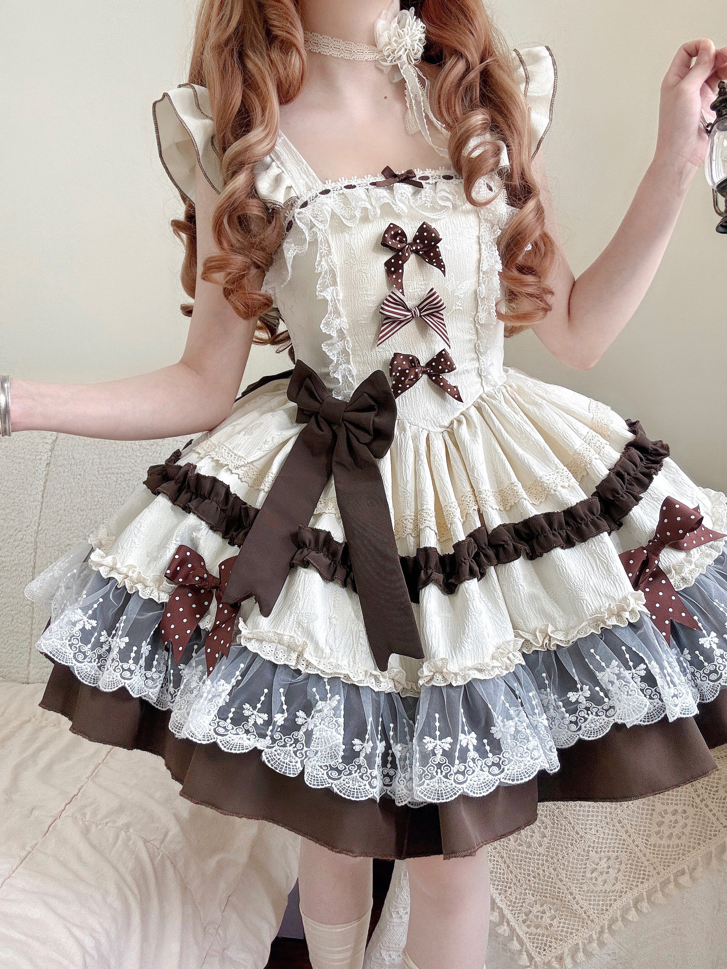 Original genuine [caramel cream] Lolita dress princess dress cute jsk lolita sweet dress