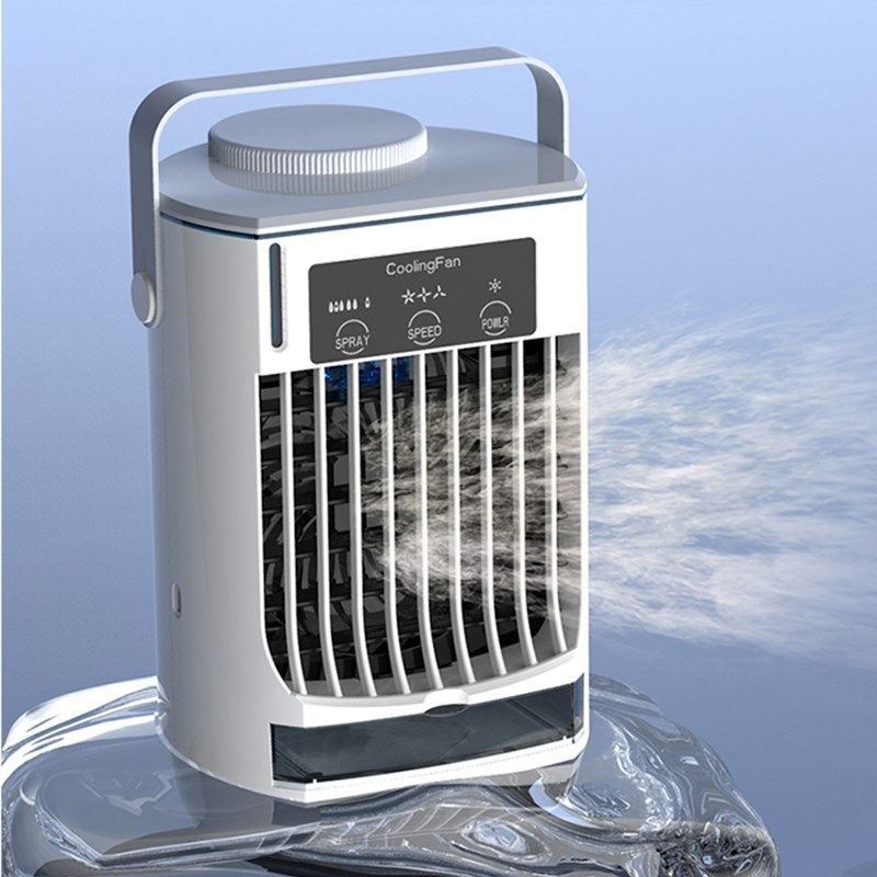 无垠空调扇迷你家用冷气扇小型usb桌面加水制冷小风扇喷雾便携式