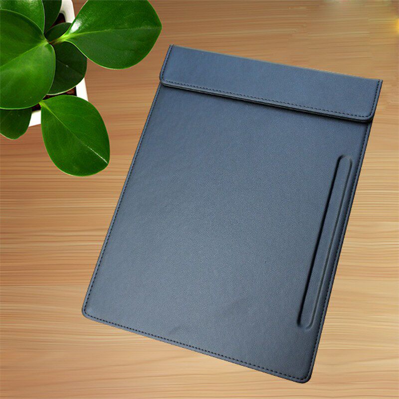皮革a4会议垫商务办公文件资料夹板带有笔巢会议夹写字板定制LOGO