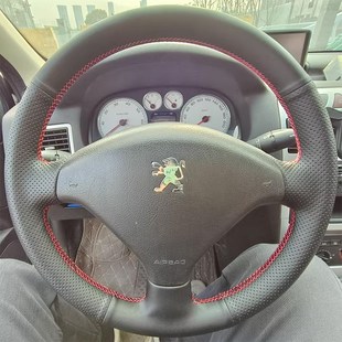 307 508 301 408 3008方向盘套真皮手缝专用把套全包 308 标致206