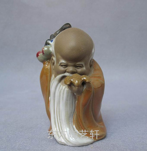 石湾公仔 三星 福寿双全 陶瓷工艺品摆件 家居饰品摆设 寿星小号