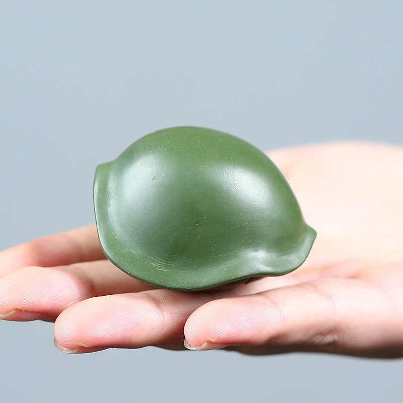宜兴紫砂茶宠乌龟茶玩创意摆件绿泥富甲天下甲鱼手把件茶具可养