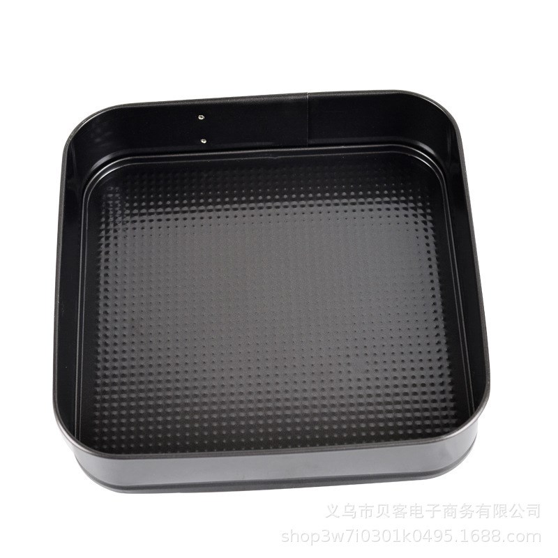 方心圆活底蛋糕模带扣生日蛋糕模三件套不粘蜂巢蛋糕模具烘焙模具