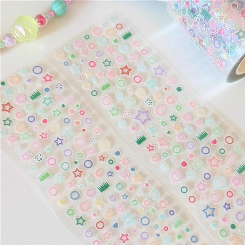 vol.9整卷软组织贴纸卷散装鱼卷点缀deco手帐咕卡贴纸可爱胶带