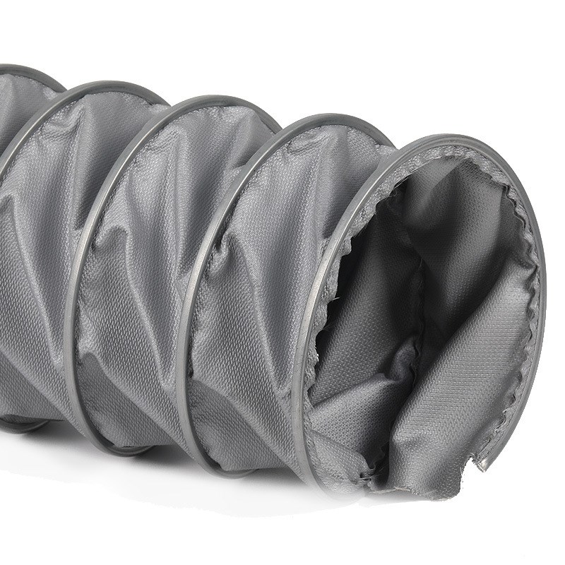 高温风管排气管软管耐高温450度铁夹管排烟管伸缩阻燃排风通风管